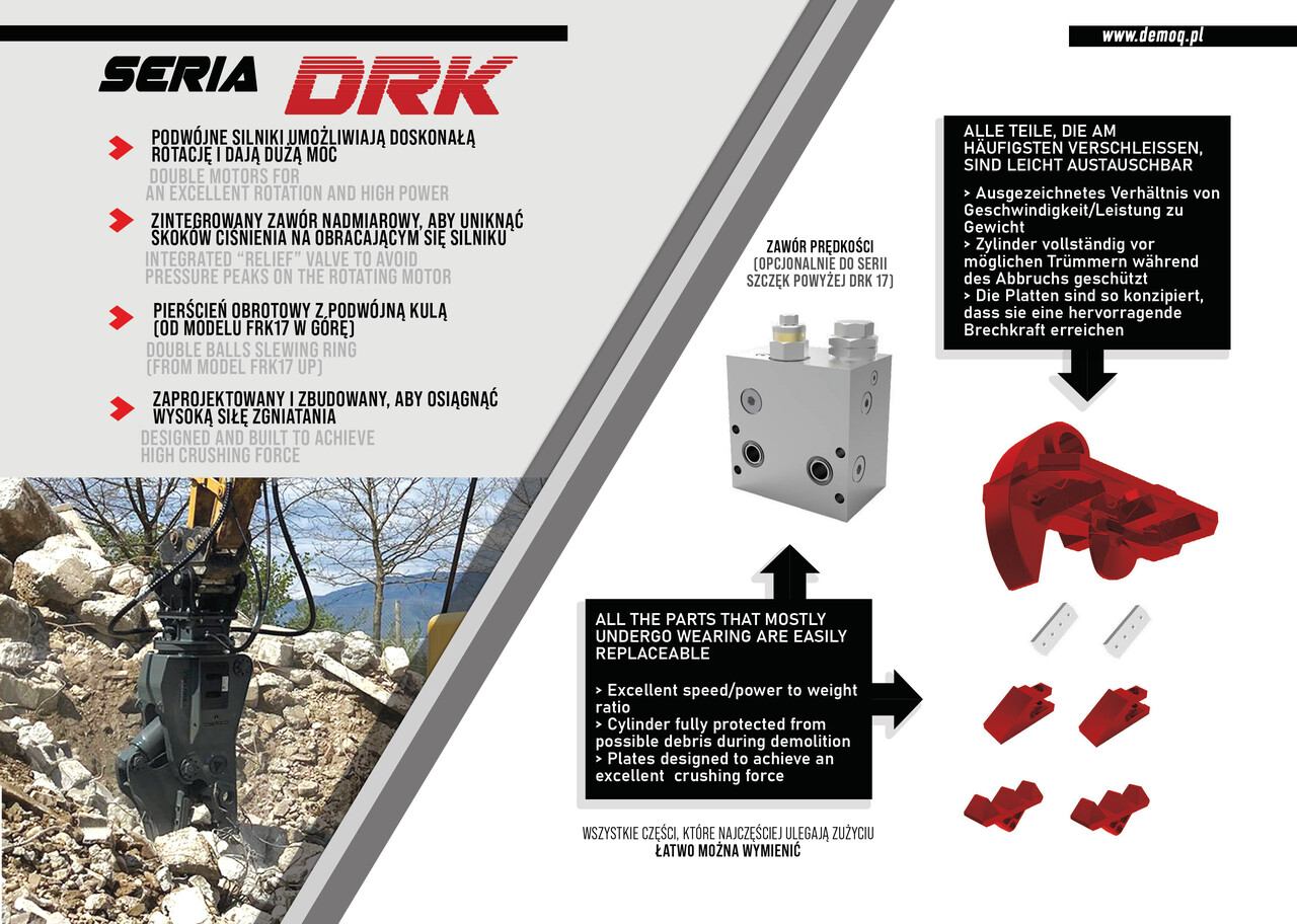 New Demolition shears for Excavator DEMOQ DRK26  Hydraulic Rotating Pulveriser Crusher 2400 KG: picture 3