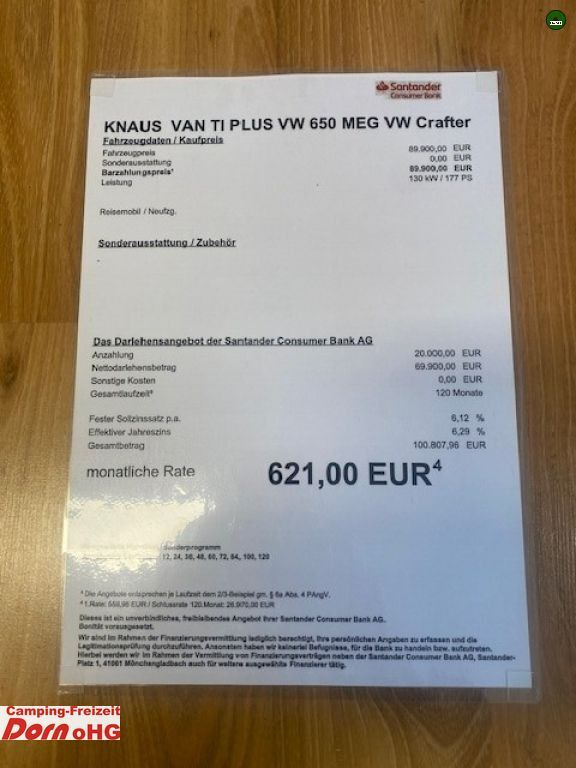 Knaus Van TI Plus 650 MEG Platinum Selection Mit Zusat  leasing Knaus Van TI Plus 650 MEG Platinum Selection Mit Zusat: picture 5