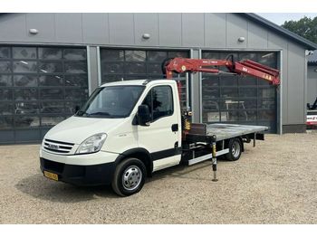 Open body delivery van Iveco Daily 40C18 mit ladekran: picture 1