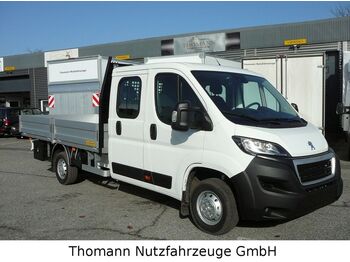 New Open body delivery van, Combi van Peugeot Boxer Pritsche 7 Sitzer Klimaaut. Temp AHK: picture 1