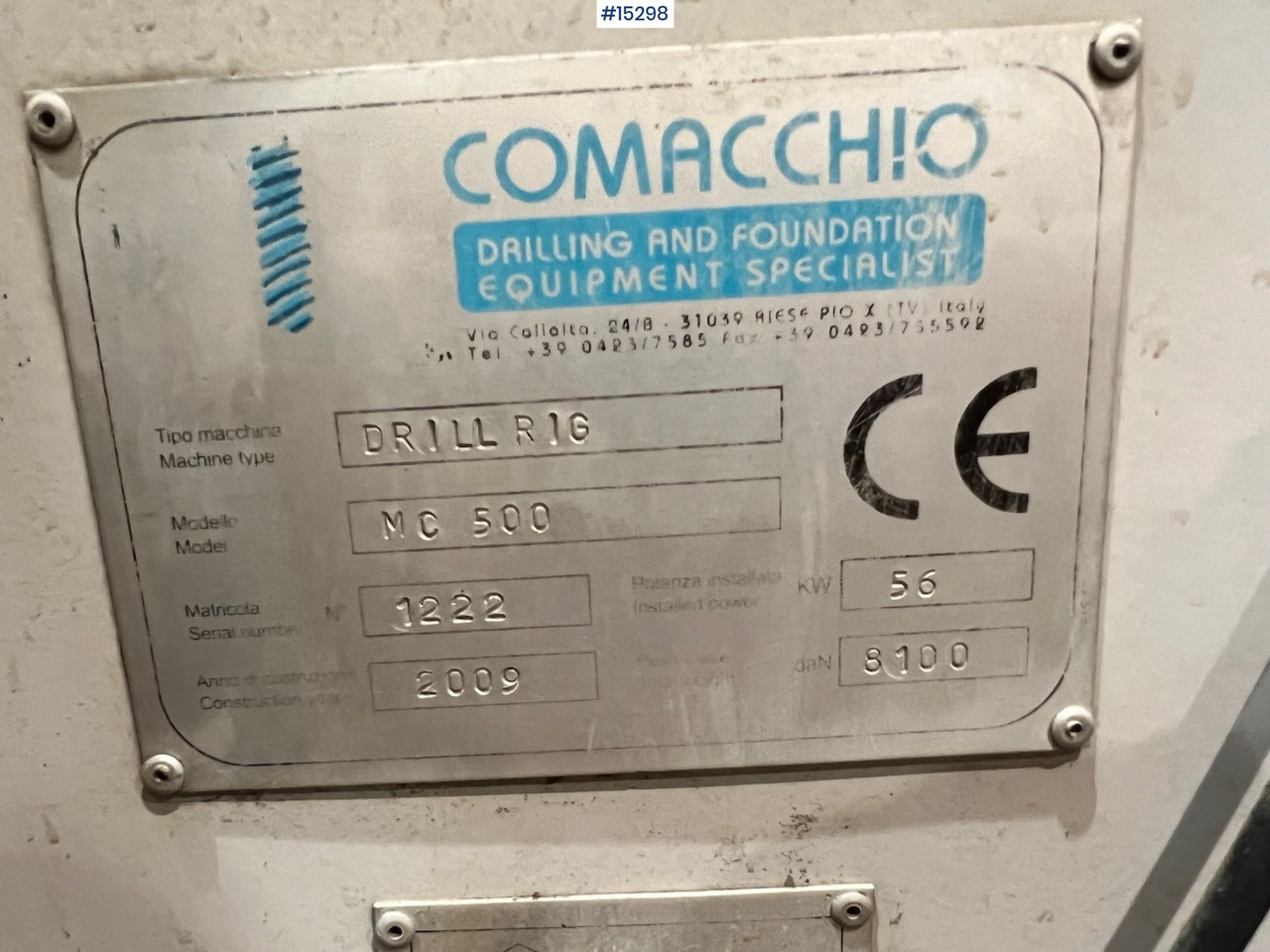 Drilling rig Comacchio MC 500: picture 23