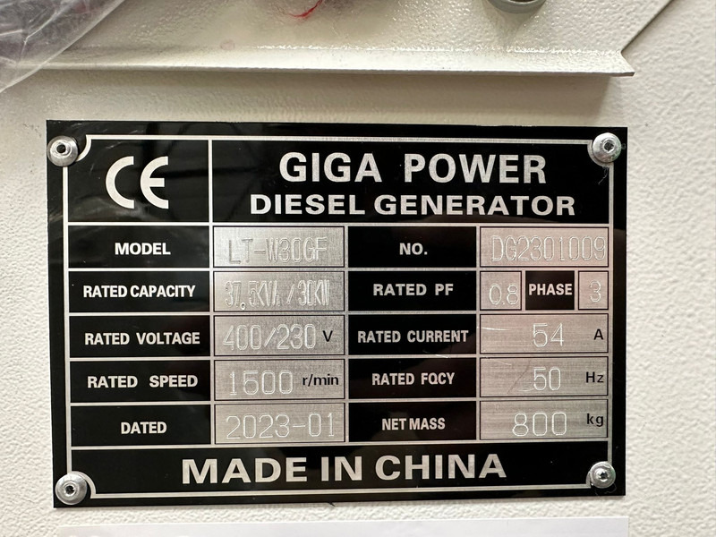 New Generator set Giga power LT-W30GF 37.5KVA silent set: picture 18