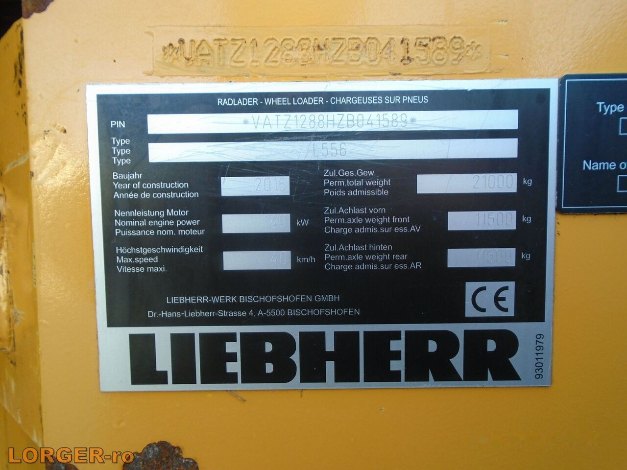Wheel loader Liebherr L556: picture 20
