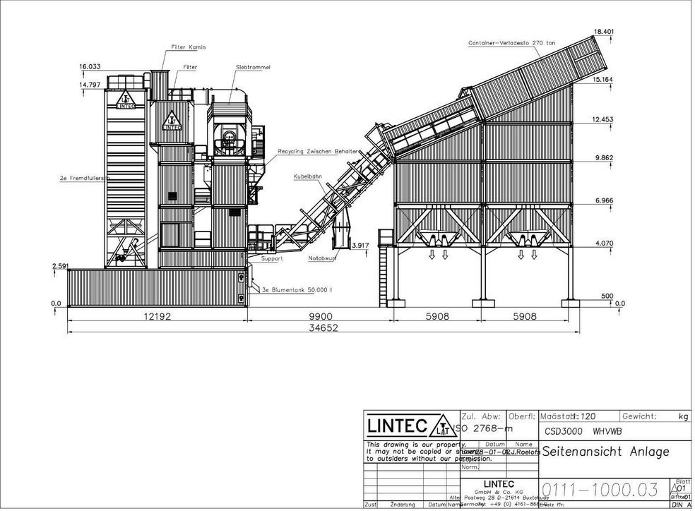 Asphalt plant Lintec CSD 3000 Chargenmischanlage * 240 to./h*: picture 5