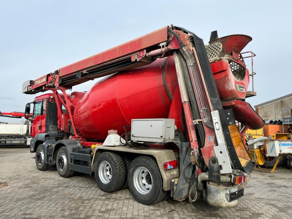 Concrete pump truck MAN TG-S 35.400 8x4 BB Betonmischer Stetter 9m³, deu: picture 3