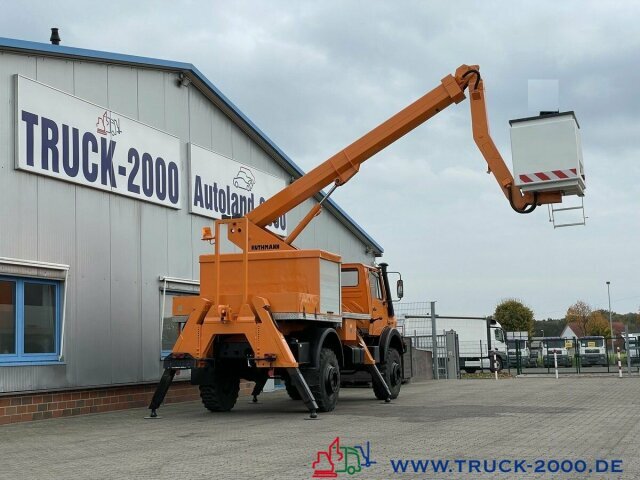 Truck mounted aerial platform Unimog U 1850 L 4x4 Ruthmann Steiger 17m seitl.12m 1.Hd: picture 14