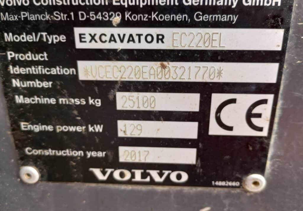 Crawler excavator Volvo EC220EL: picture 13