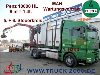 MAN TGA 18.480 4x4 HydroDrive Penz10000 8m 1.394 kg - Forestry trailer