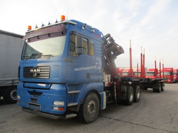 MAN TGA 26.530 6x4 Langgut- Holztransporter, Kran - Forestry trailer