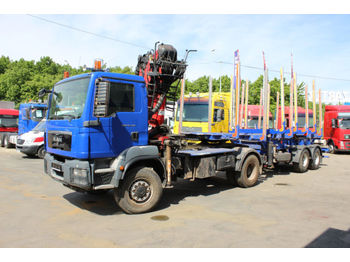 MAN TGM 18.340 4x4 EPSILON PALFINGER M100 Z96  - Forestry trailer