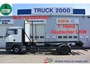 Forestry trailer, Truck for transportation of timber MAN TGA 18.350 LL Kurzholz Holz Aufbau 1.Hand Klima: picture 1