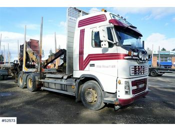 Forestry trailer, Crane truck VOLVO FH480 6x4 Timber Truck with crane and extra tippin: picture 1