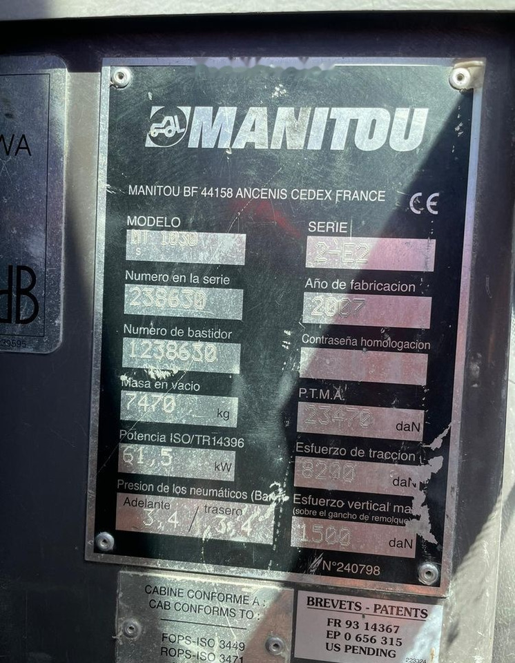 Manitou MT1030 2-E2 leasing Manitou MT1030 2-E2: picture 16
