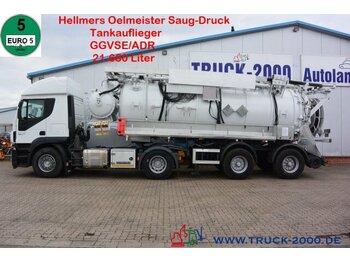 Vacuum truck Iveco Stralis AD 420+ Hellmers Kanal Saug-Druck-Spüler: picture 1