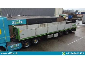 Kennis 3-ass. Oplegger met borden en kraanspoor / 2x gestuurd / 13720  - Dropside/ Flatbed semi-trailer