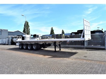 TMH flatbed 65 tons payload, 4 x BPW leaf spring suspensi - Dropside/ Flatbed semi-trailer