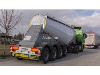 New Tanker semi-trailer for transportation of cement EMIRSAN 2022 4 Axle Cement Tanker Trailer: picture 1