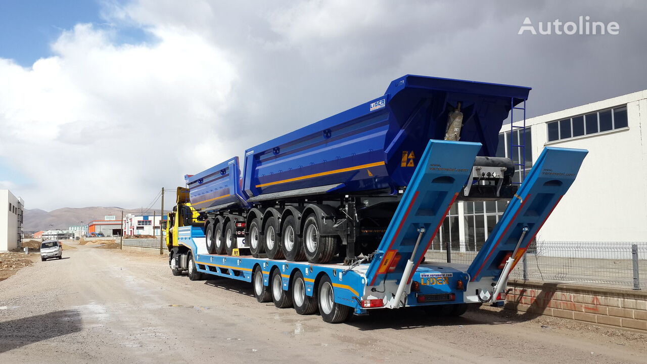 New Low loader semi-trailer for transportation of heavy machinery LIDER 2024  model new directly from manufacturer company available stock: picture 4