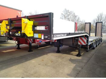Low loader semi-trailer Schwarzmüller 4-A-TIEFLADER BPW 2xLenkachse hydr.Rampen NEU
