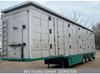 Livestock semi-trailer Menke-Janzen 3 Stock , Lenkachse , Hubdach: picture 1