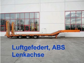 Low loader semi-trailer for transportation of heavy machinery Möslein 3 Achs Satteltieflader komplett überfahrba: picture 1