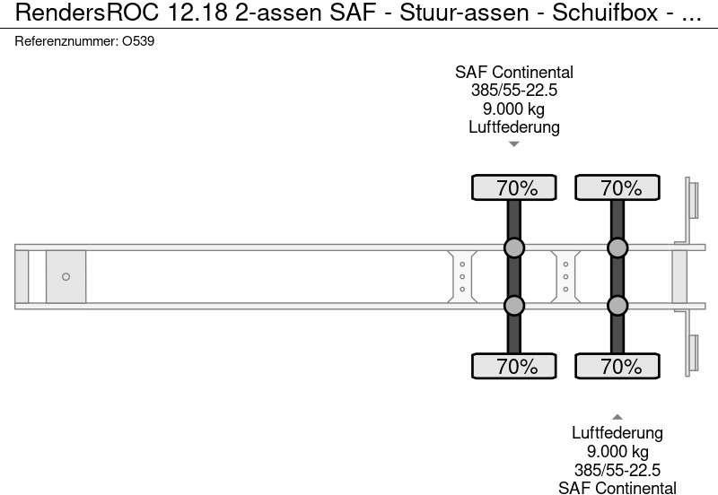 Closed box semi-trailer Renders ROC 12.18 2-assen SAF - Stuur-assen - Schuifbox - LZV (O539): picture 17