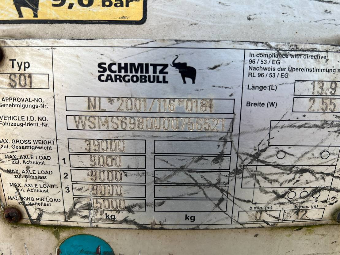 Curtainsider semi-trailer Schmitz Cargobull SCS24 SAF axle, bordwanden, Galvanised: picture 12