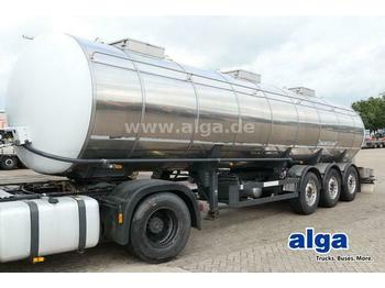 Tanker semi-trailer for transportation of milk Schwarzmüller Isoliert, Edelstahl, 30m³, 3 Kammern, Alu-Felgen: picture 1