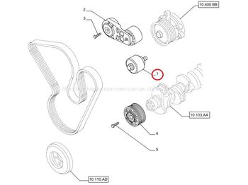 Engine and parts FPT IVECO CASE Cursor11 F3GFE613A B001 5801863562 Idle pulley 504006261: picture 4
