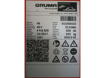 Battery GRUMA 48 Volt 4 PzS 620 Ah: picture 5