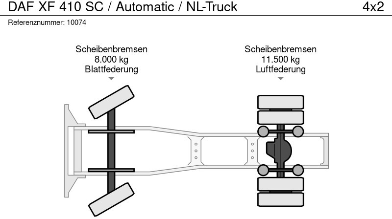 DAF XF 410 SC / Automatic / NL-Truck leasing DAF XF 410 SC / Automatic / NL-Truck: picture 13