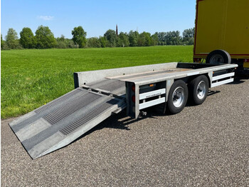Trias machine transporter 2 asser zeer nette kar met 9330kg laadvermogen 2011 - Dropside/ Flatbed trailer