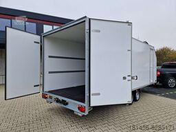 New Closed box trailer Großer Koffer aerodynamisch 615x215x200cm Seitentür 3500kg verfügbar: picture 16