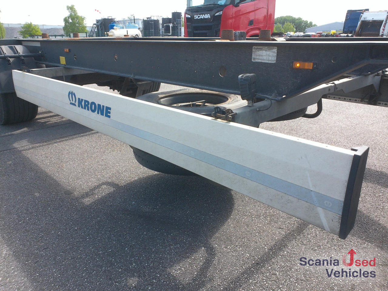 Container transporter/ Swap body trailer KRONE 2-Achs-Lafette verstellbare Deichsel TOP!!!: picture 11
