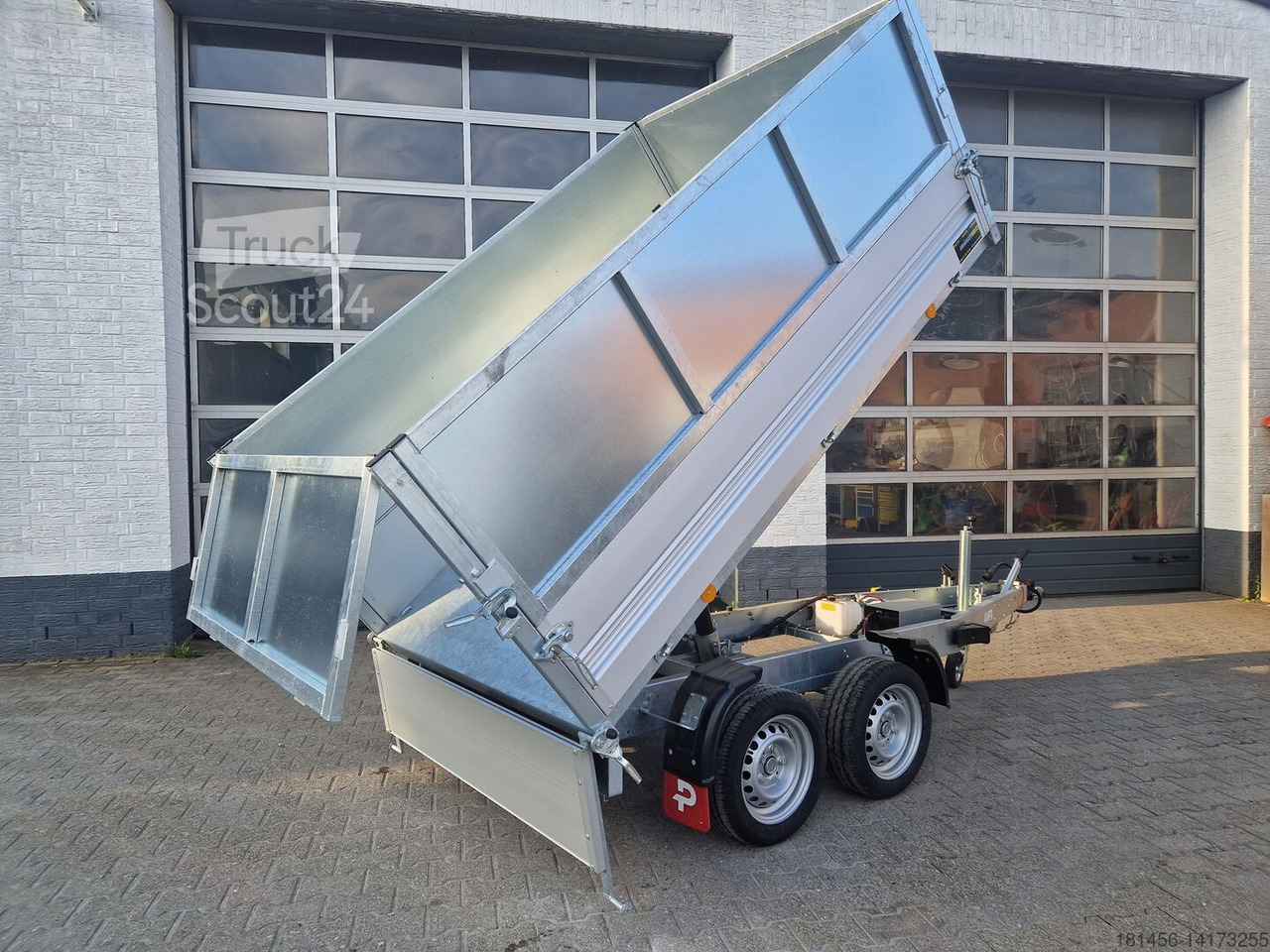 New Tipper trailer Pongratz ABHOLBEREIT elektro Heckkipper Kompakt mit Volumenaufsatz 2500kg Stahlboden Stahlaufsatzwände: picture 3