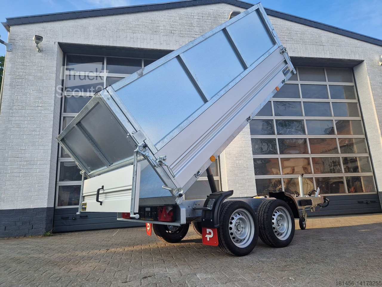 New Tipper trailer Pongratz ABHOLBEREIT elektro Heckkipper Kompakt mit Volumenaufsatz 2500kg Stahlboden Stahlaufsatzwände: picture 8