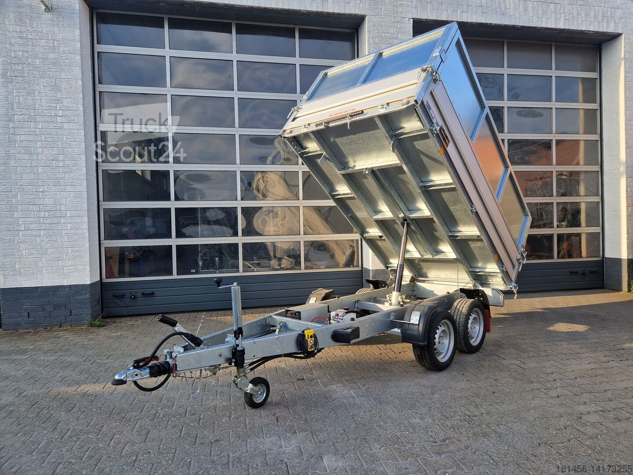 New Tipper trailer Pongratz ABHOLBEREIT elektro Heckkipper Kompakt mit Volumenaufsatz 2500kg Stahlboden Stahlaufsatzwände: picture 4