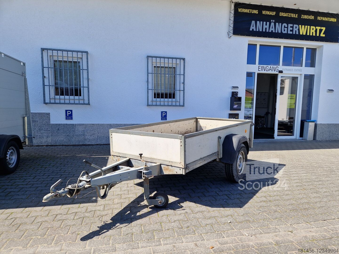 Car trailer Westfalia Comfort Achse offener Kasten 1400kg ZGM gebraucht ohne TÜV nur für Bastler Export: picture 12