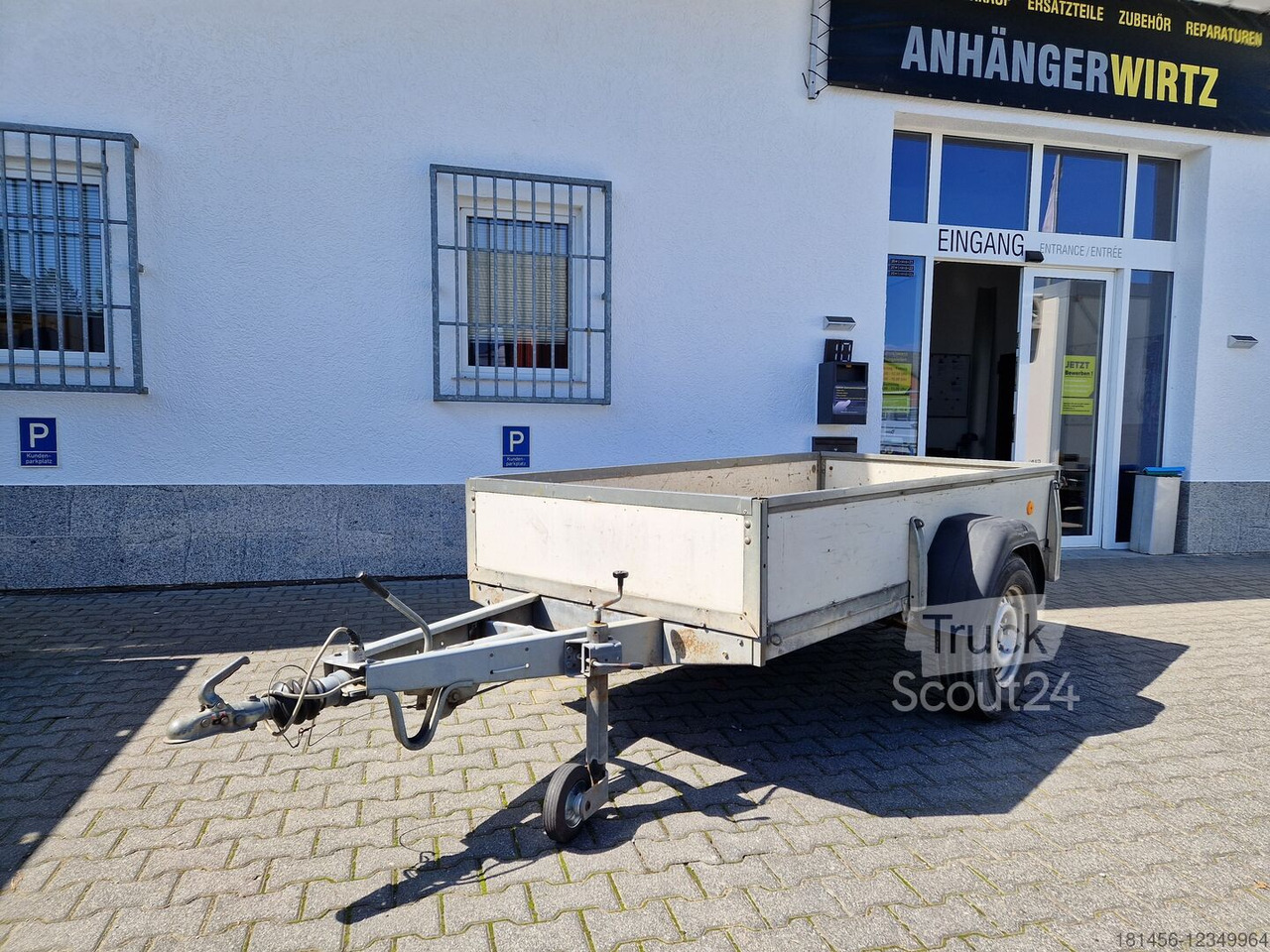 Car trailer Westfalia Comfort Achse offener Kasten 1400kg ZGM gebraucht ohne TÜV nur für Bastler Export: picture 11