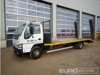 Dropside/ Flatbed truck for transportation of heavy machinery 2007 Isuzu NQR: picture 1