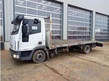 Dropside/ Flatbed truck for transportation of heavy machinery 2008 Iveco 75E16: picture 1