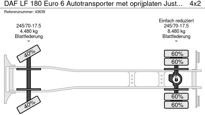 DAF LF 180 Euro 6 Autotransporter met oprijplaten Just 136.604 km! leasing DAF LF 180 Euro 6 Autotransporter met oprijplaten Just 136.604 km!: picture 17