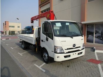 Dropside/ Flatbed truck, Crane truck HINO 300 916 4×2 SANY: picture 1