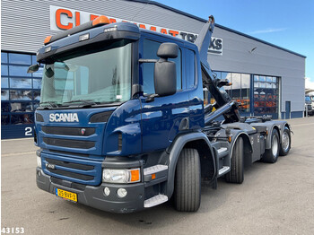 Scania P 410 8x2 Euro 6 Retarder Meiller 30 Ton haakarmsysteem Just 159.611 km! - hook lift truck
