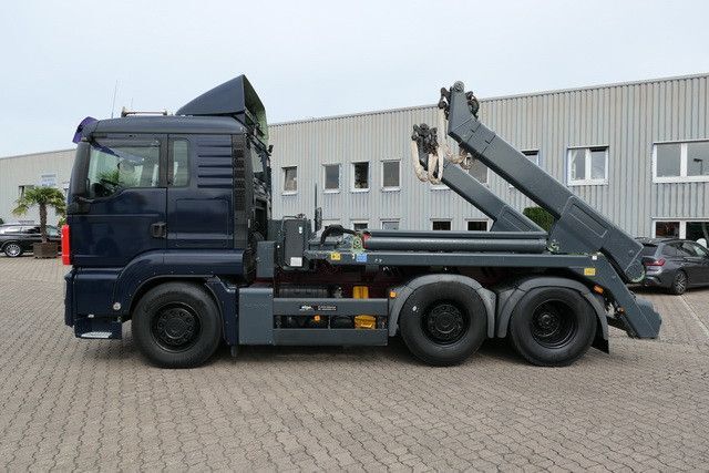 Skip loader truck MAN 26.480 TGS BL 6x2, Meiller AK16T, teleskopierbar: picture 3