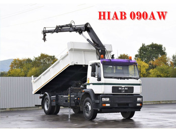 Crane truck MAN LE 18.280 Kipper 5,20m * HIAB 090 AW: picture 1