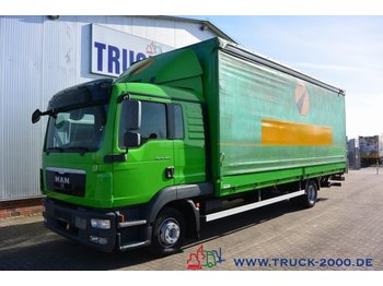 Curtain side truck MAN TGL 12.250 BL Große Kabine Edscha LBW 1.5 to AHK: picture 1