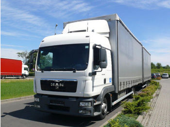Truck MAN TGL 12.250 Euro 5 + befahrbar! PLANDEX Anhänger: picture 1