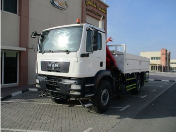 Dropside/ Flatbed truck, Crane truck MAN TGM 18.240 4×4 FASSI 110 Truck Crane 2011: picture 1