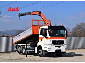 Crane truck MAN TGS 26.440 KIPPER 5,40 m + PK12001EH*FUNK/6x4: picture 1